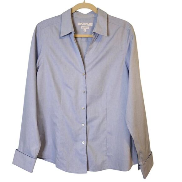 Foxcroft heritage blue button up. Size 14. #896 - Picture 1 of 6